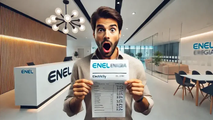 Счет за электроэнергию от Enel Energia, вызвавший спор