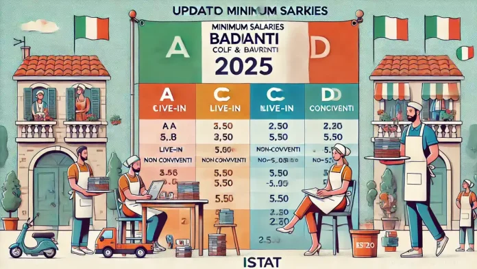 Минимальные зарплаты colf e badanti в Италии 2025